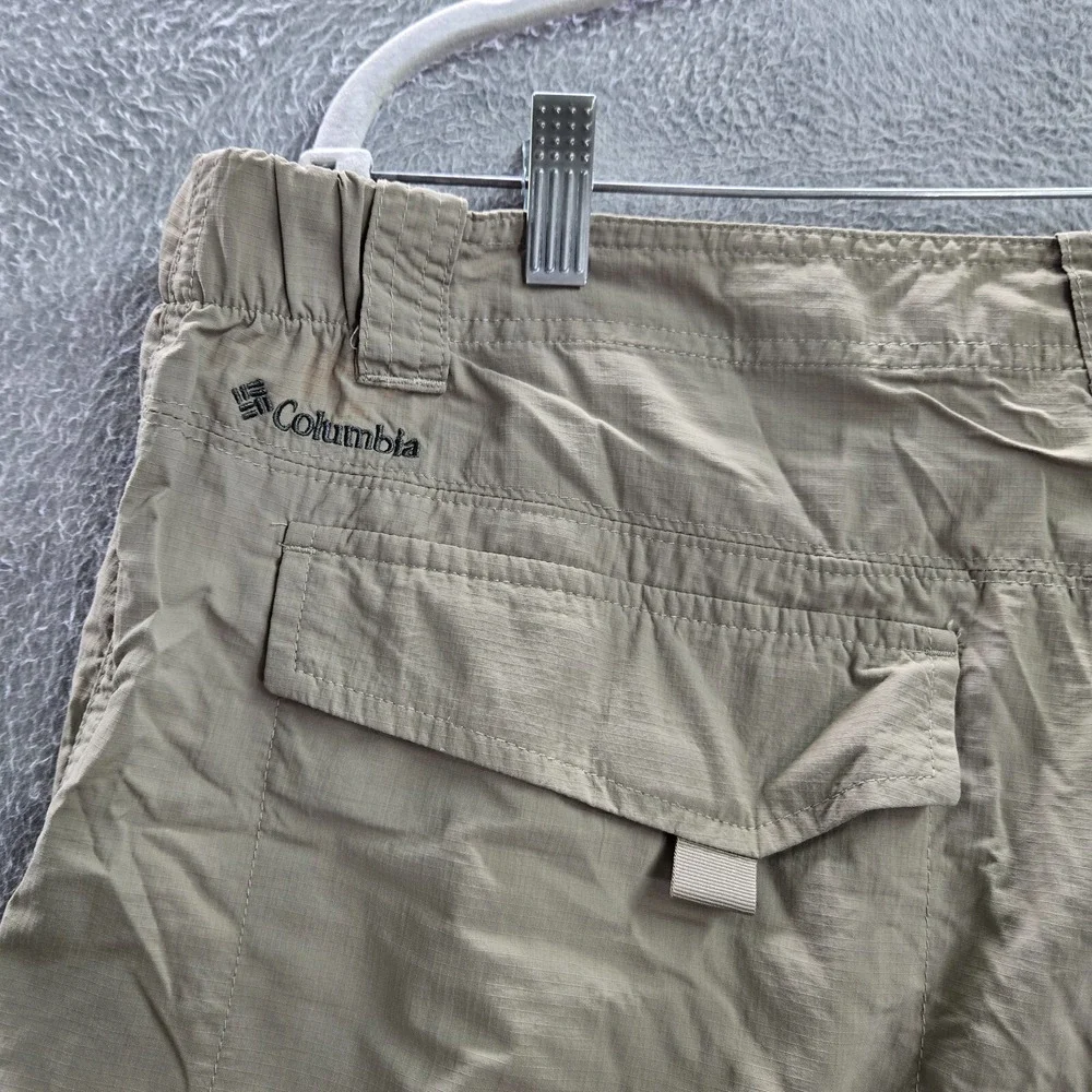 Columbia Men Shorts 40 Beige Chino Omni Shade Cargo‎ Pockets Nylon 9 in Inseam